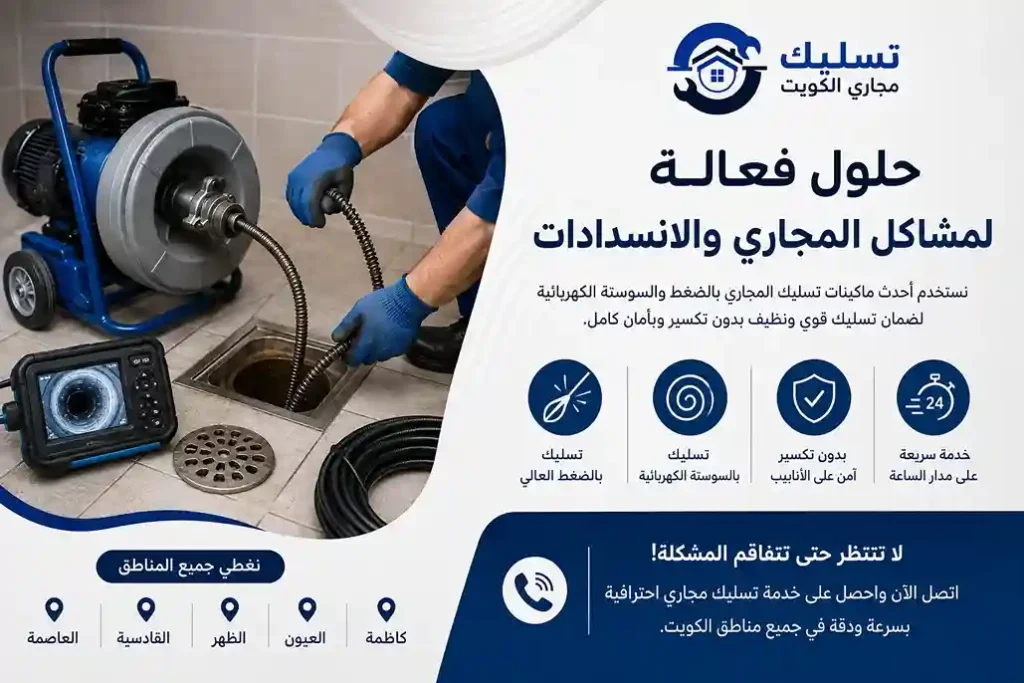 ماكينة تسليك مجاري الكويت